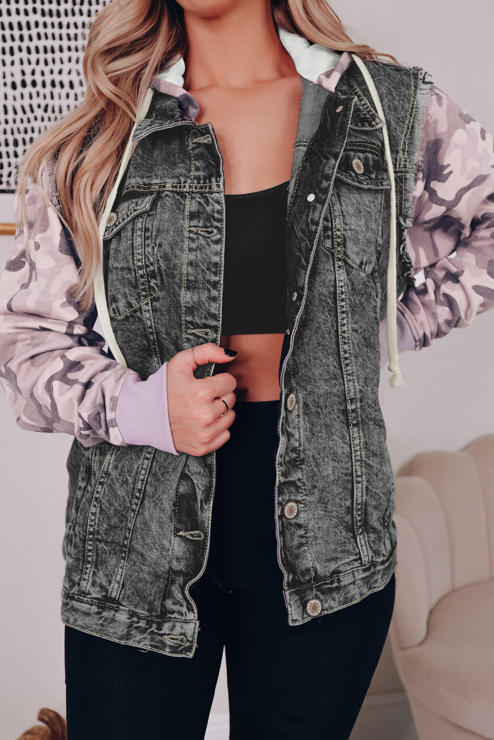 Long Sleeve Button-down Denim Jean Jacket