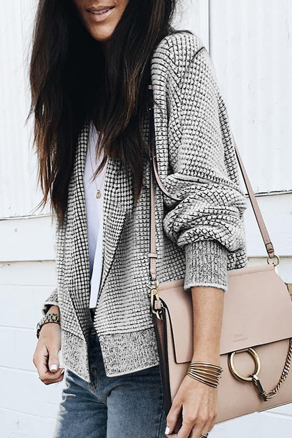 Long Sleeve Oversized Open Front Cardigan Sweater