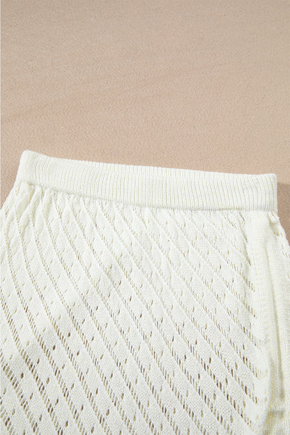 Two-piece Loose knit Crochet Skirt and Top