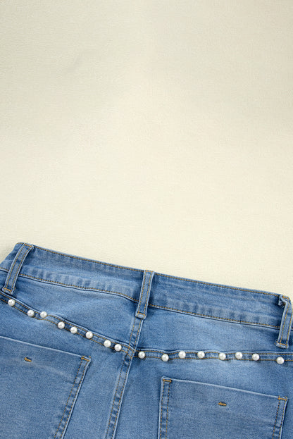 High Rise Factory Faded Flared Leg Jeans