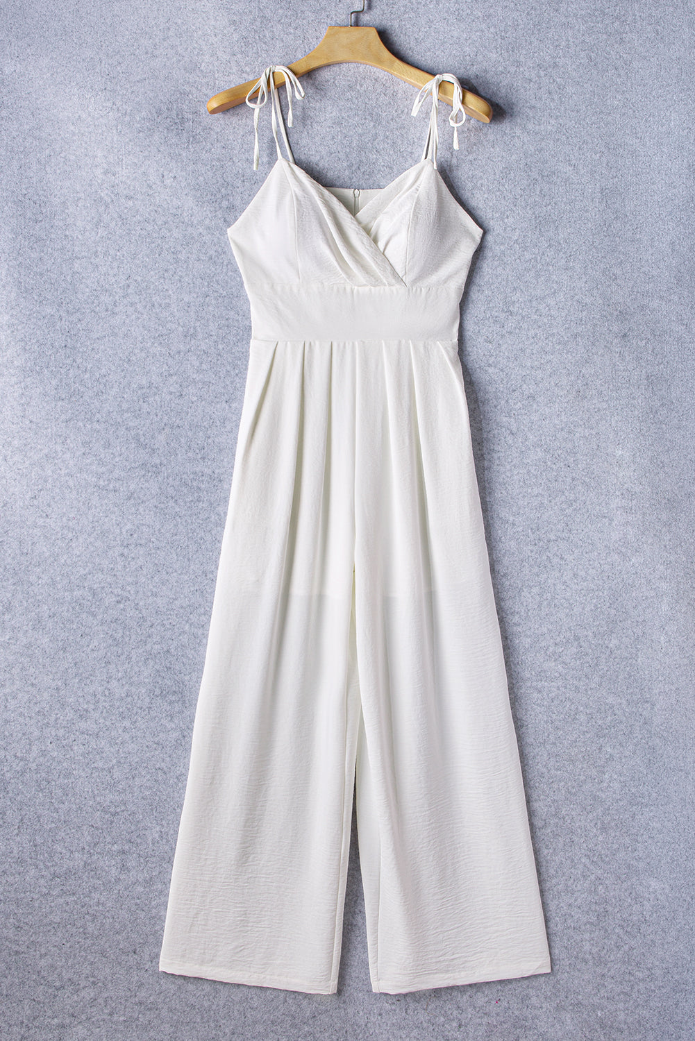 Sleeveless Wide Leg White Evening Jumpsuit