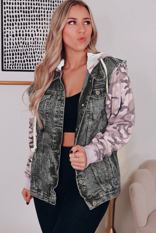 Long Sleeve Button-down Denim Jean Jacket