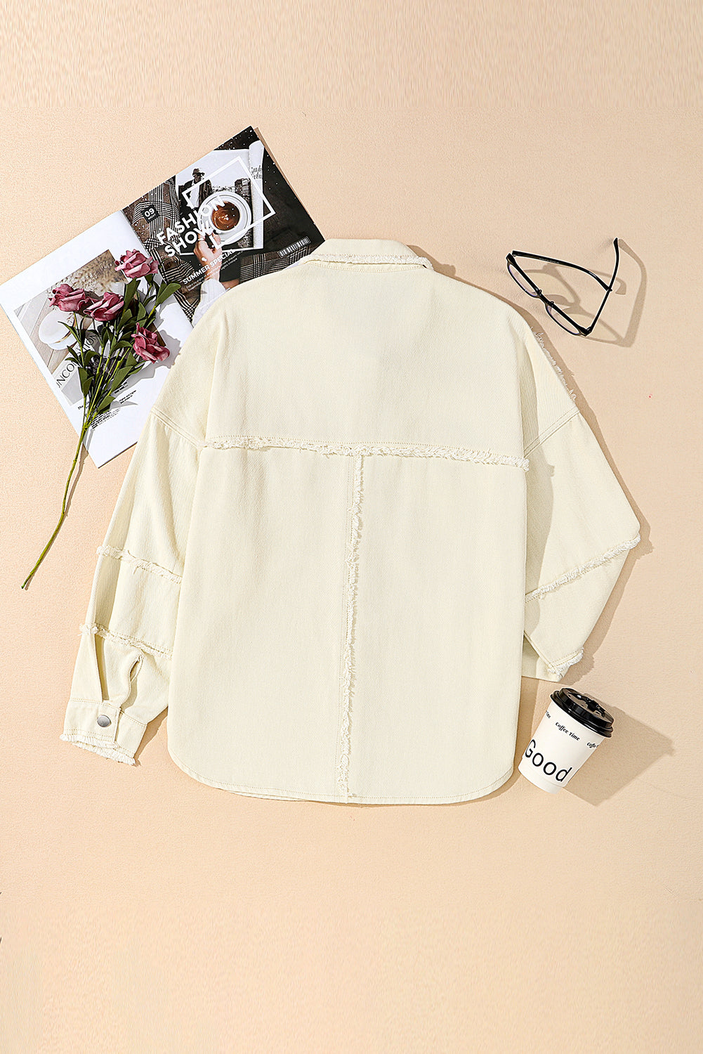 Long Sleeve Button-down Denim Jacket/Shacket