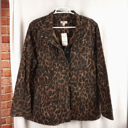 Style & Co Leopard Print Jacket NWOT