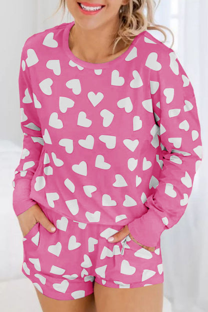 Long Sleeve Two-piece Pajama Shorts Set