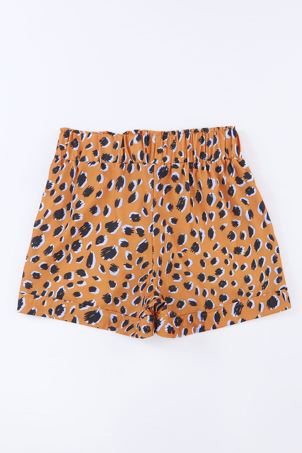 High Rise Leopard Print Casual Shorts