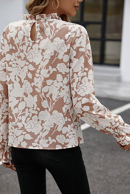 Long Sleeve Floral Print Top