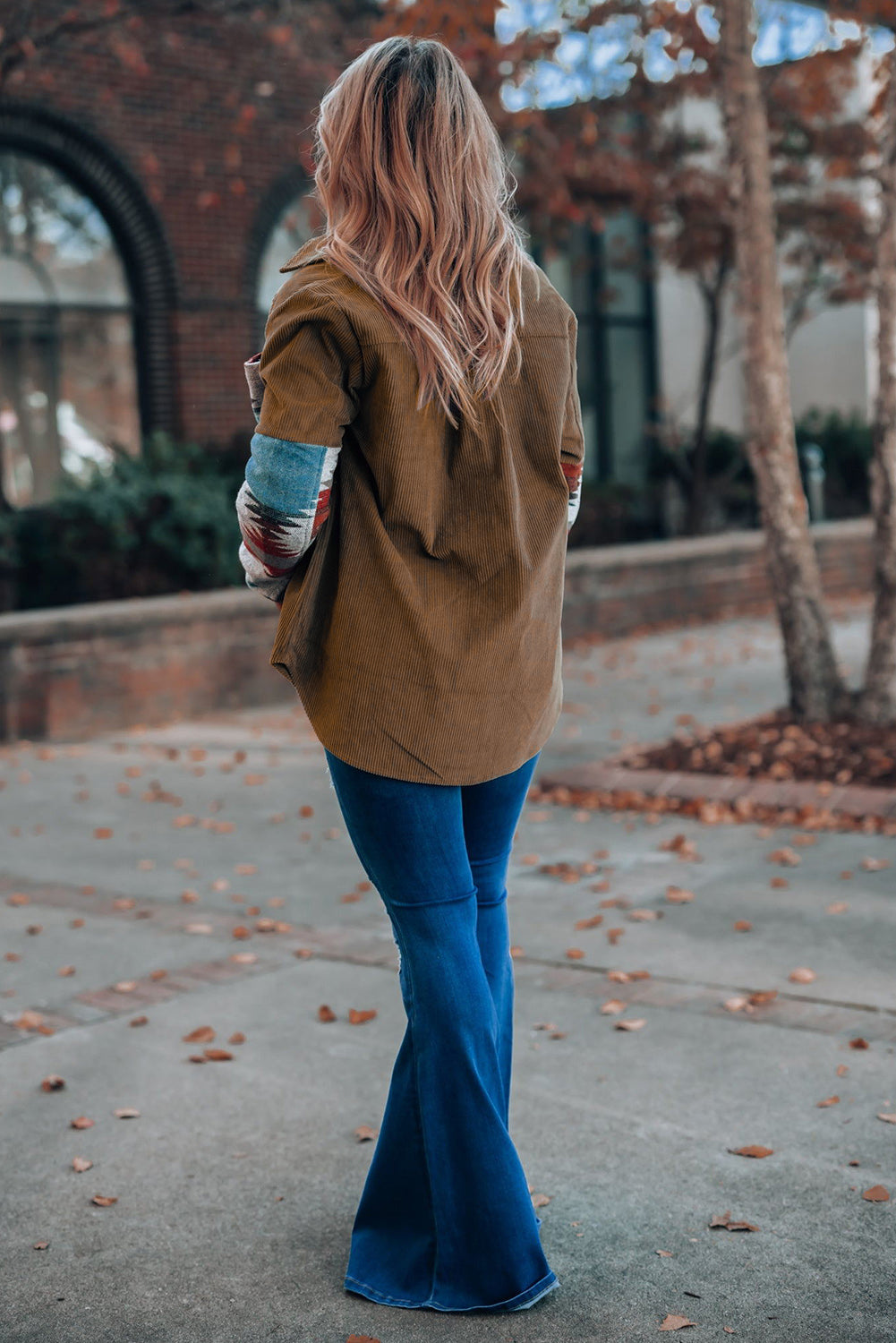 Long Sleeve Button-down Corduroy Jacket/Shacket