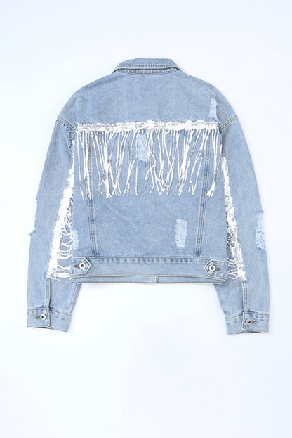 Long Sleeve Button-down Denim Jean Jacket