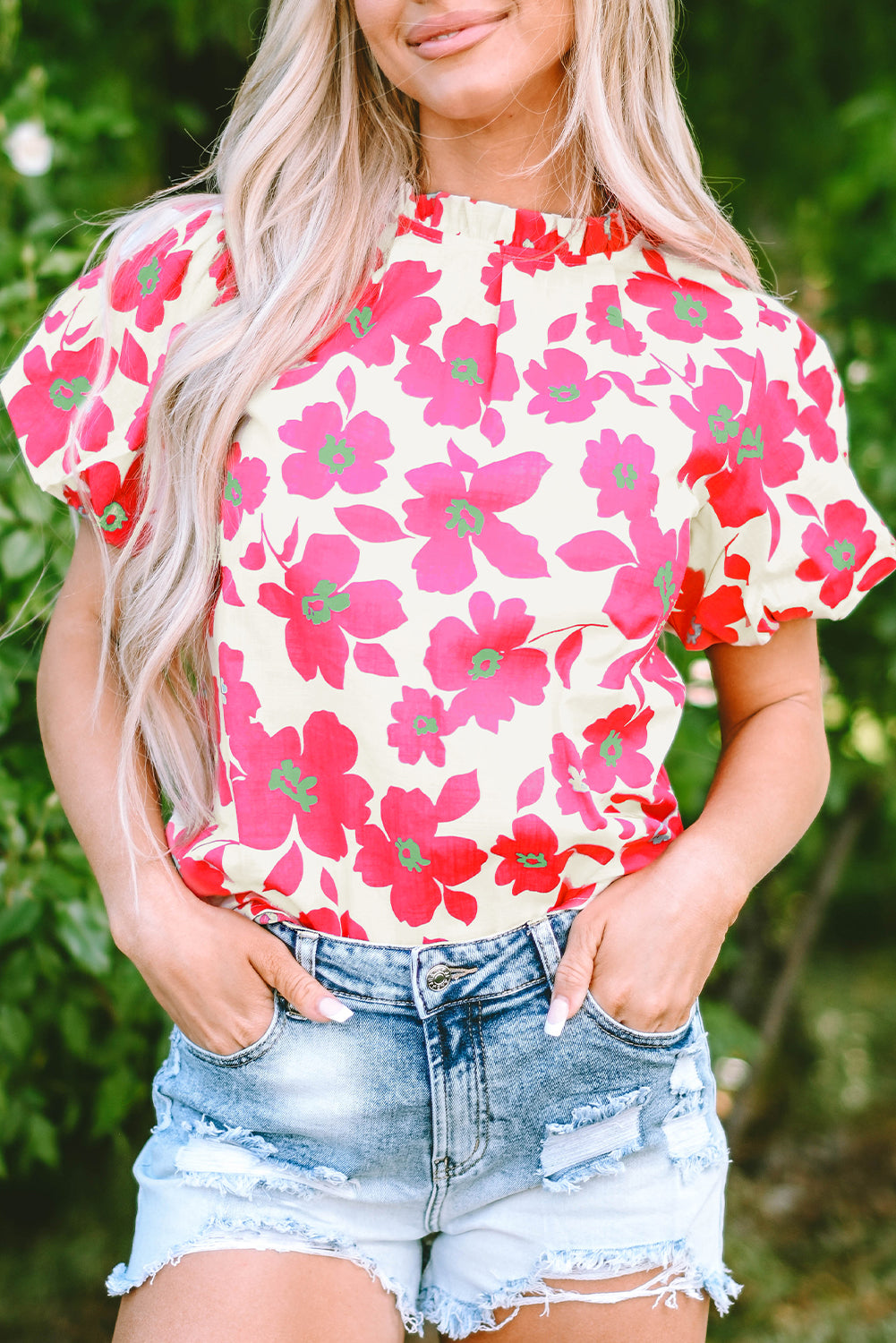 Short Sleeve Floral print Top