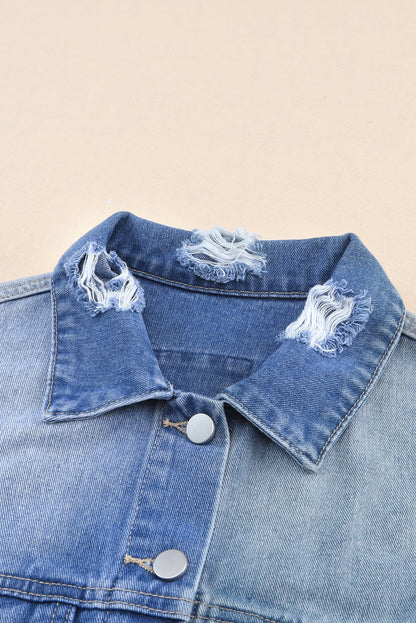 Button-down Denim Blue Jean Jacket