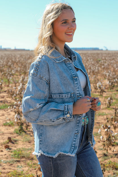 Long Sleeve Button-down Denim Jean Jacket