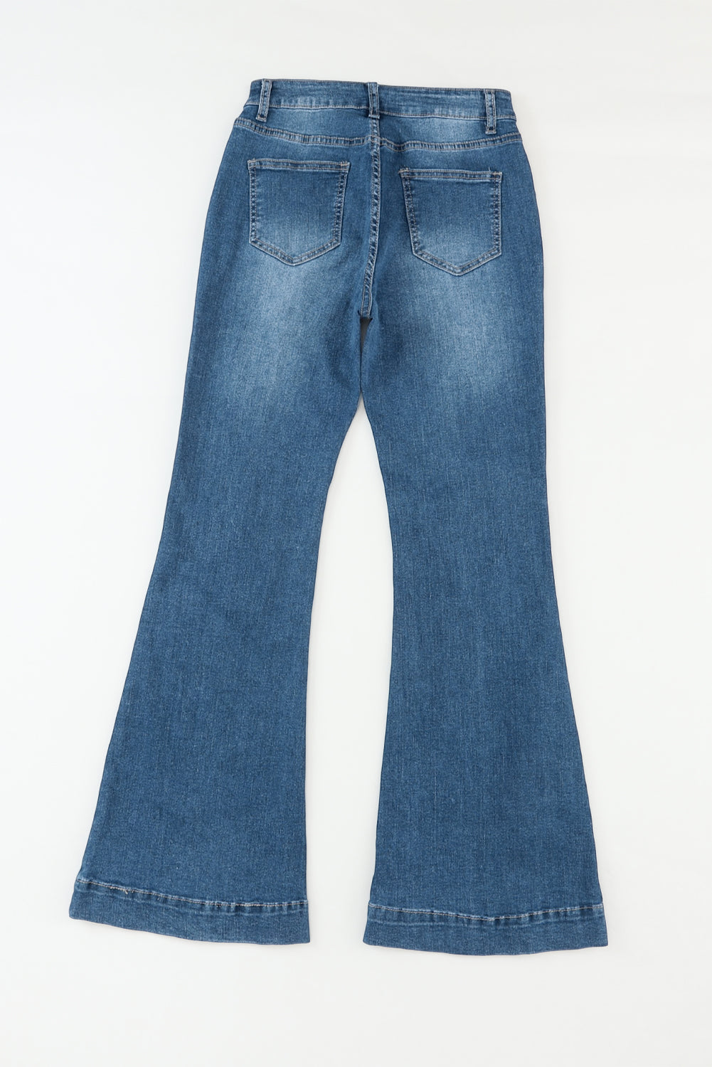 High Rise Medium Wash Flare Jeans