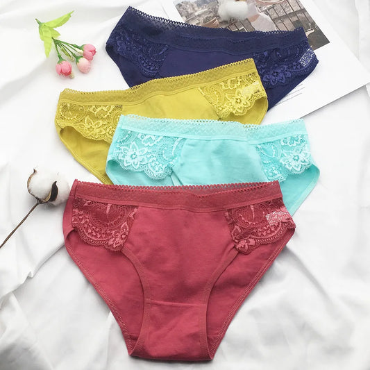 Sexy Cotton Lacey Panties 3 Pack