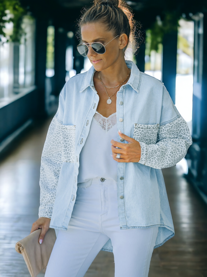 Long Sleeve Button-down Denim Jean Jacket