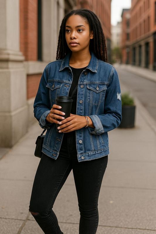 Long Sleeve Button-down Denim Jean Jacket