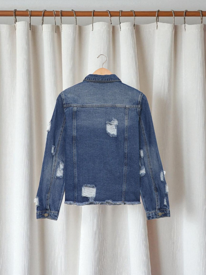 Long Sleeve Button-down Denim Jean Jacket