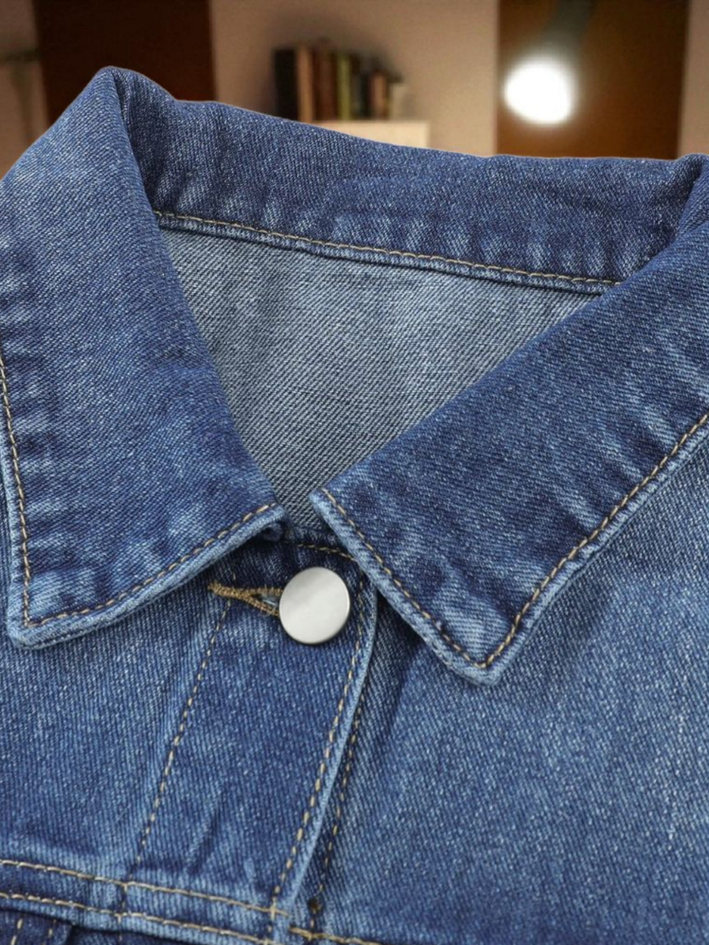 Long Sleeve Button-down Denim Jean Jacket