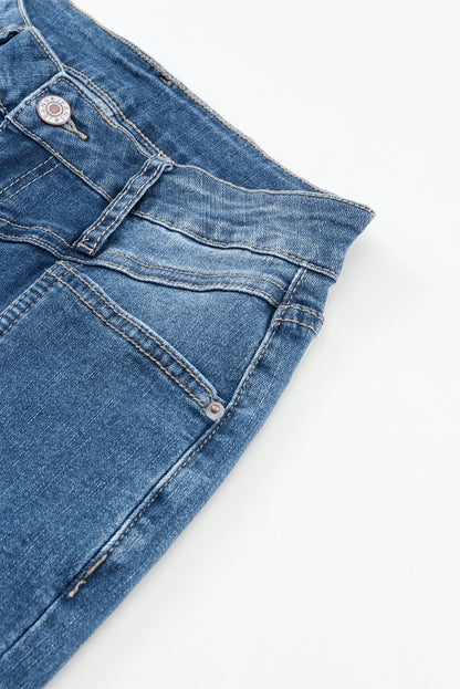 High Rise Medium Wash Flare Jeans