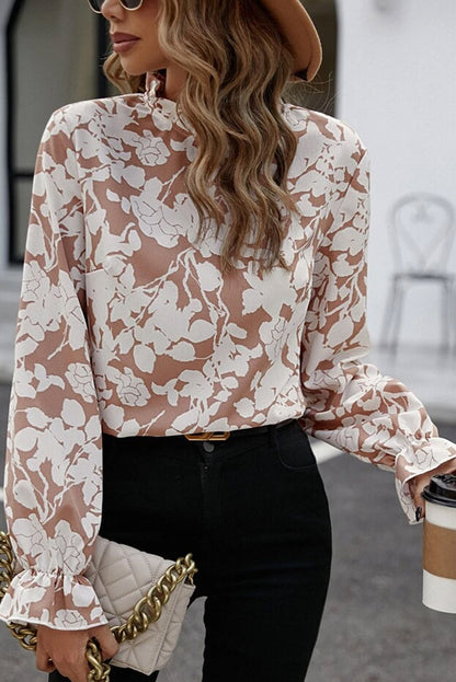 Long Sleeve Floral Print Top