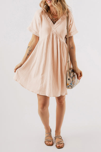 Flutter Sleeve V-Neck Mini dress