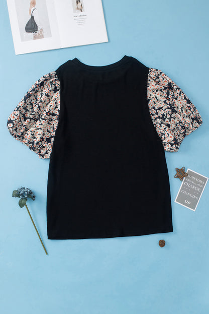 Short Sleeve Black Plus Size Top