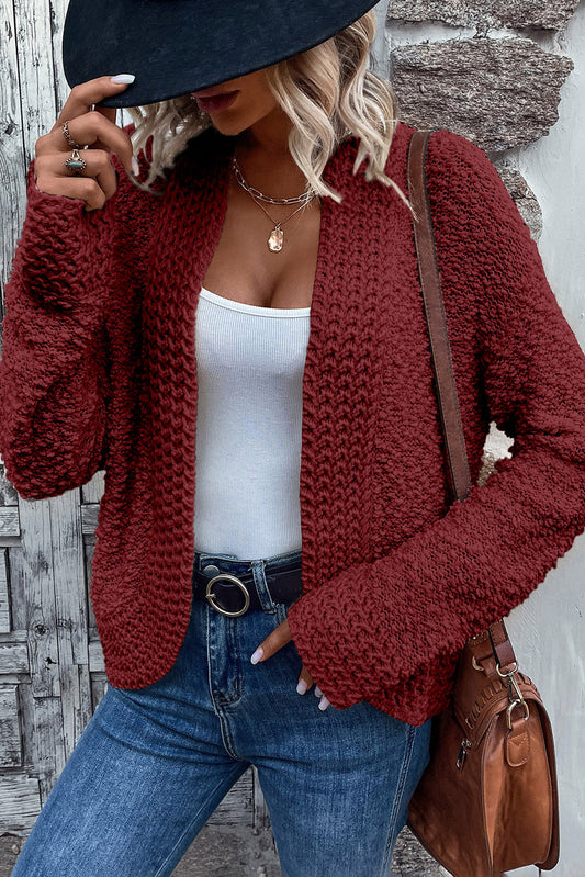 Long Sleeve Open Front Cardigan Sweater