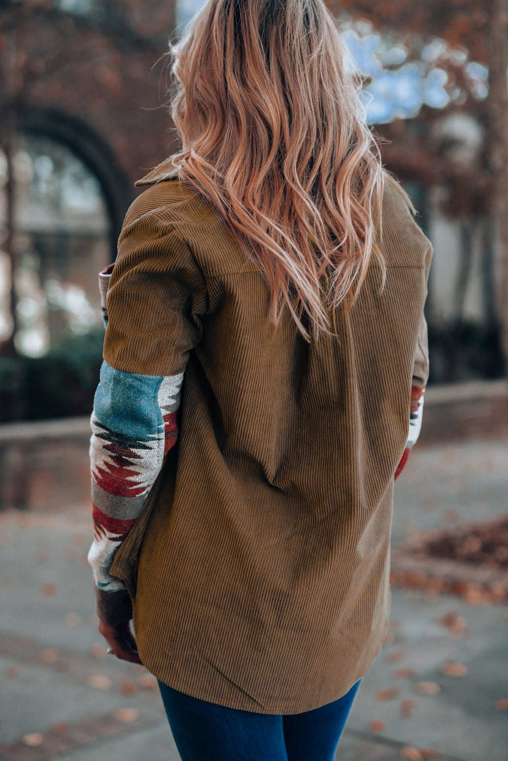 Long Sleeve Button-down Corduroy Jacket/Shacket