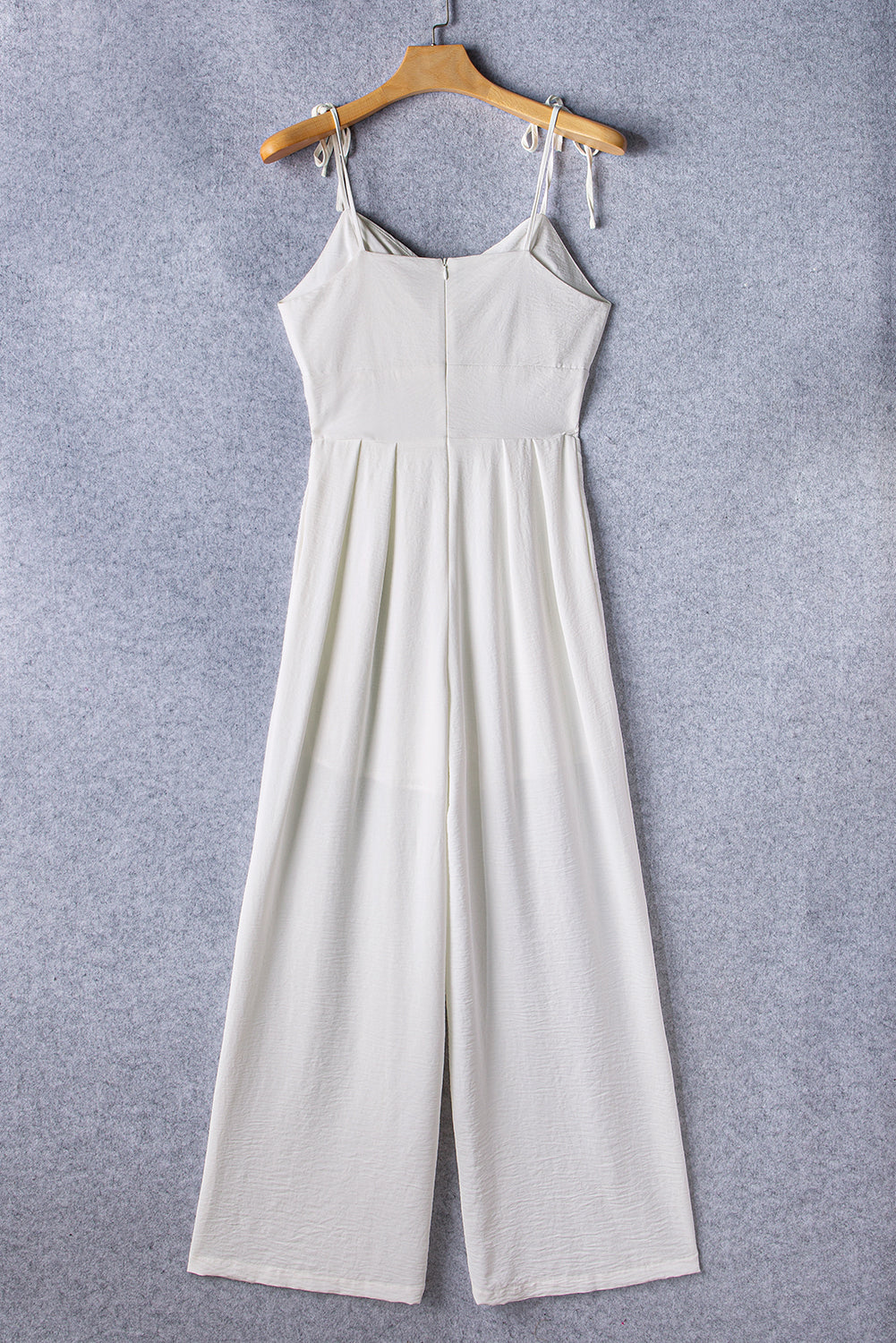 Sleeveless Wide Leg White Evening Jumpsuit