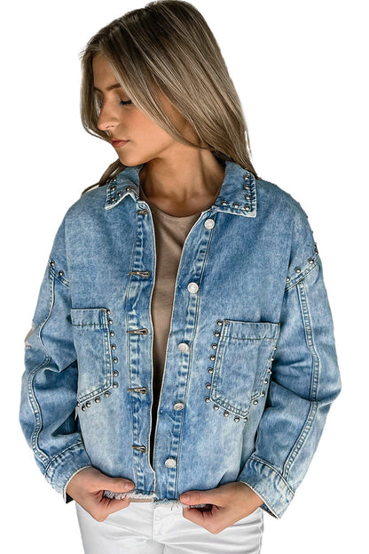 Long Sleeve Button-down Denim Jean Jacket