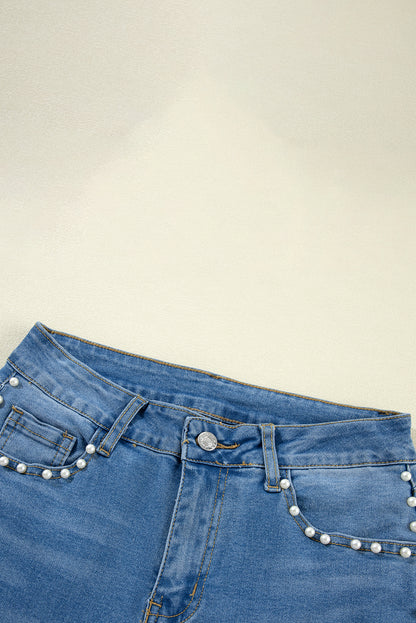 High Rise Factory Faded Flared Leg Jeans