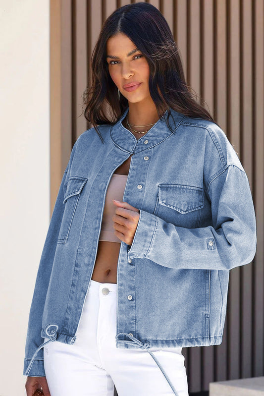 Long Sleeve Button-down Denim Jean Jacket