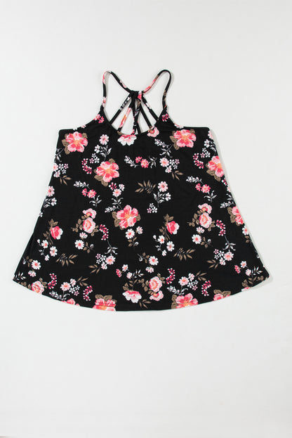 Sleeveless Floral Print Tank Top