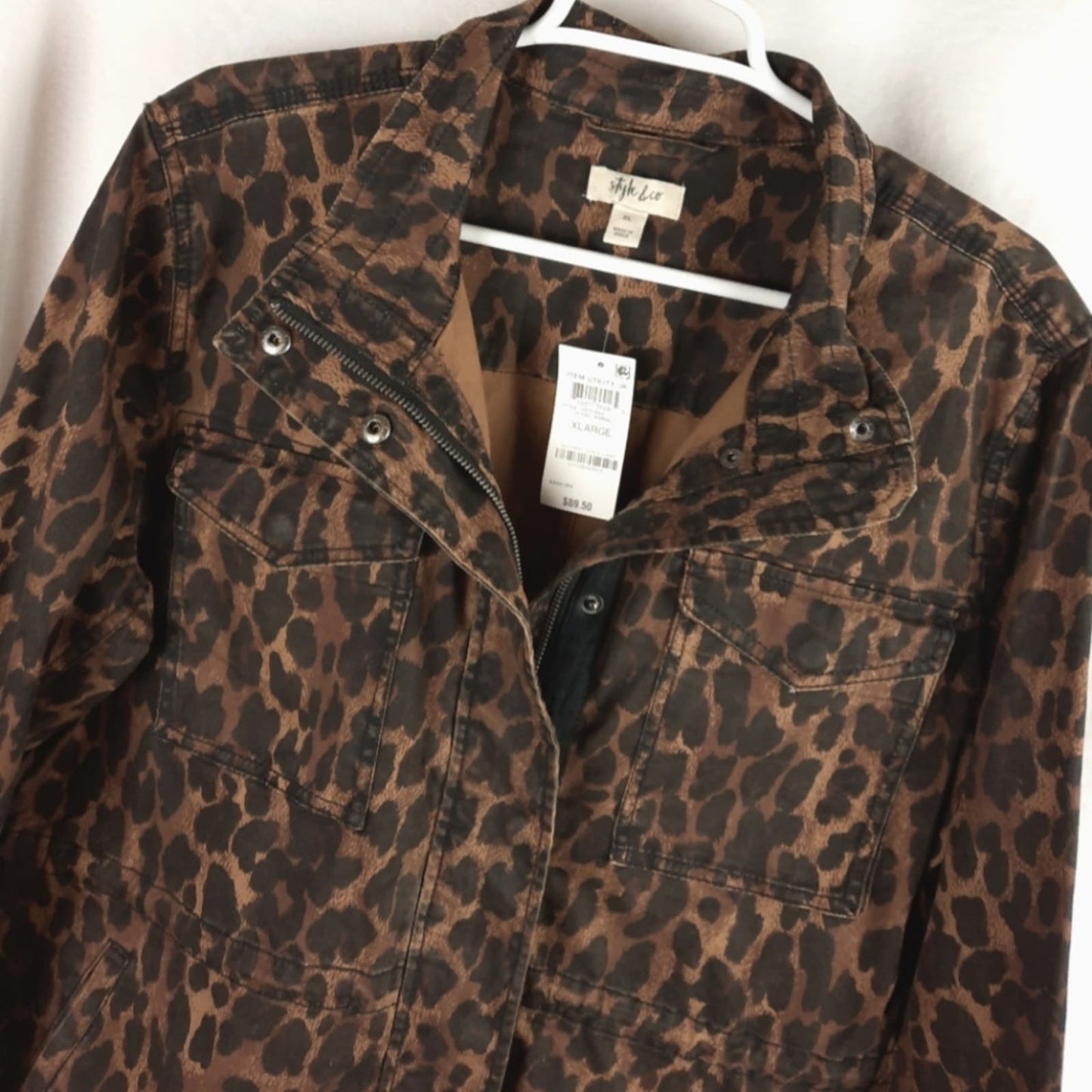 Style & Co Leopard Print Jacket NWOT