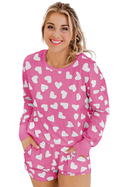 Long Sleeve Two-piece Pajama Shorts Set