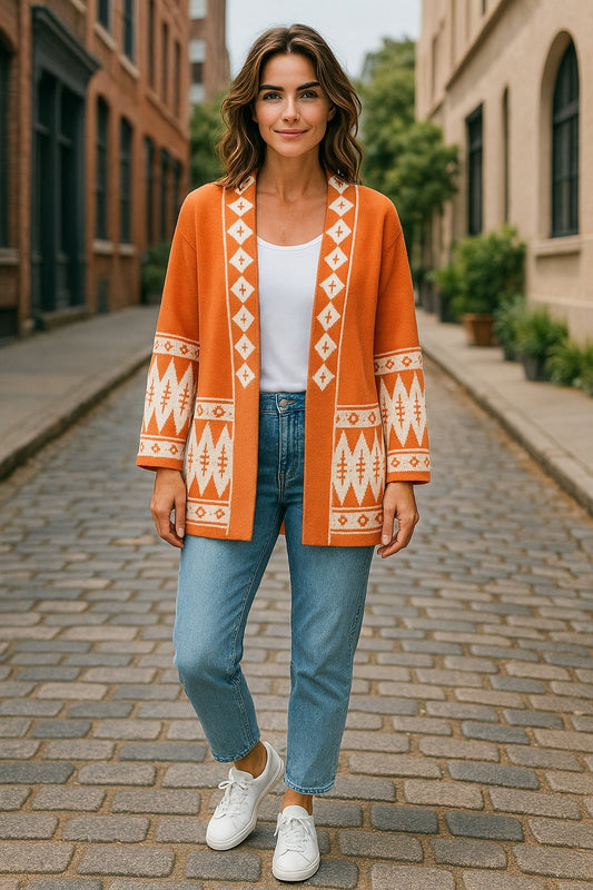 Long Sleeve Open Front Cardigan Sweater