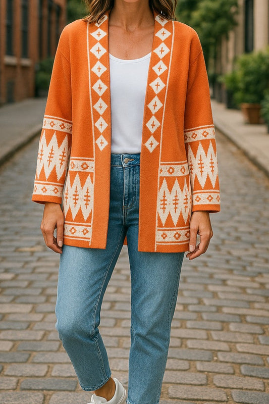 Long Sleeve Open Front Cardigan Sweater