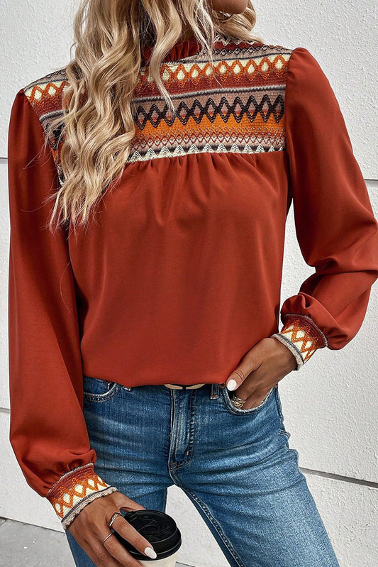 Long Sleeve Mock Neck Top