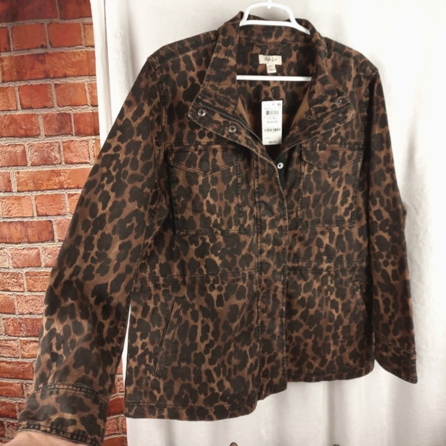 Style & Co Leopard Print Jacket NWOT