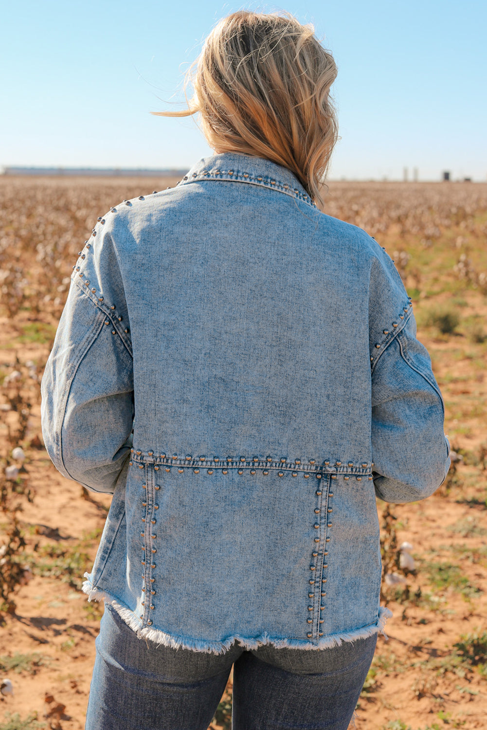 Long Sleeve Button-down Denim Jean Jacket