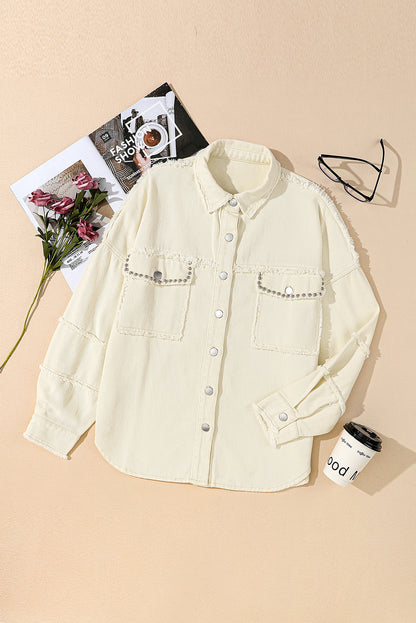 Long Sleeve Button-down Denim Jacket/Shacket