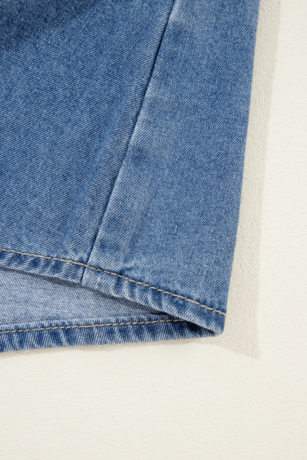Long Sleeve Button-down Denim Blue Jean Shirt