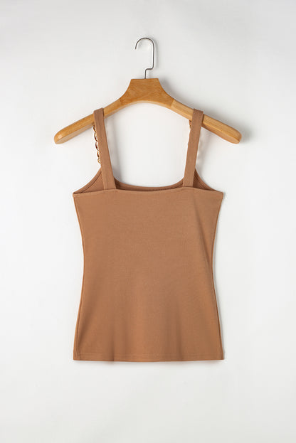 Sleeveless Ribbed Tank Top