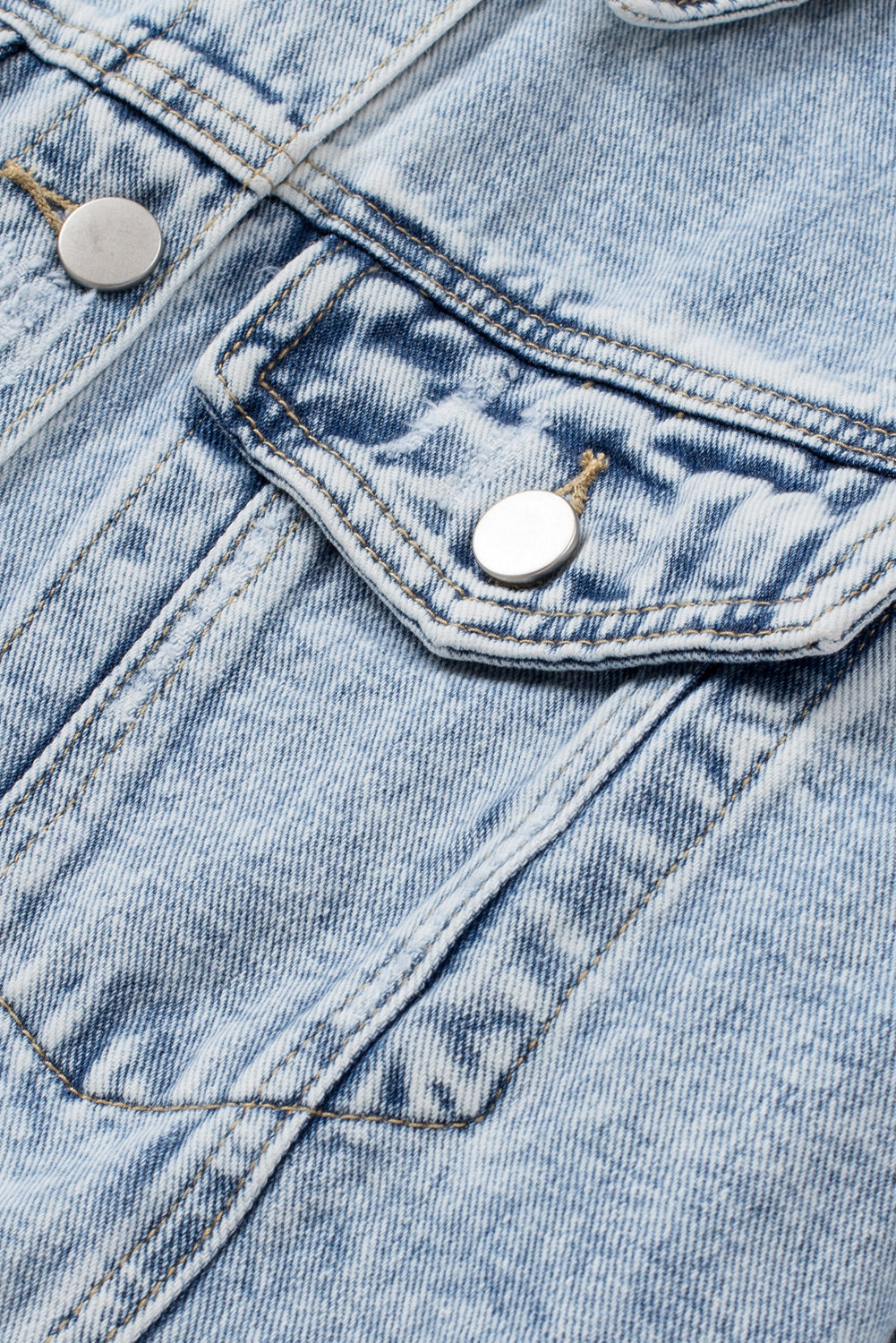 Long Sleeve Button-down Denim Blue Jean jacket