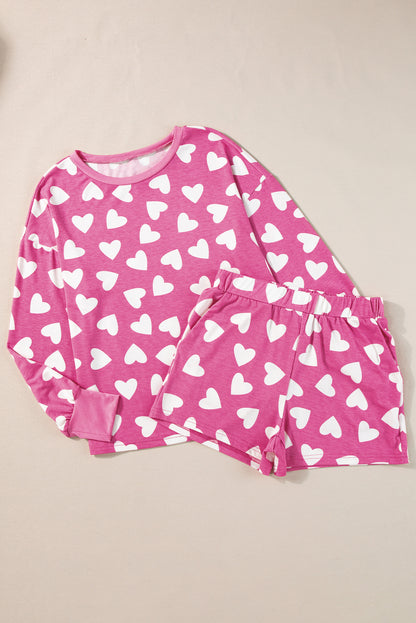 Long Sleeve Two-piece Pajama Shorts Set