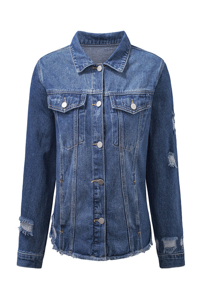 Long Sleeve Button-down Denim Jean Jacket