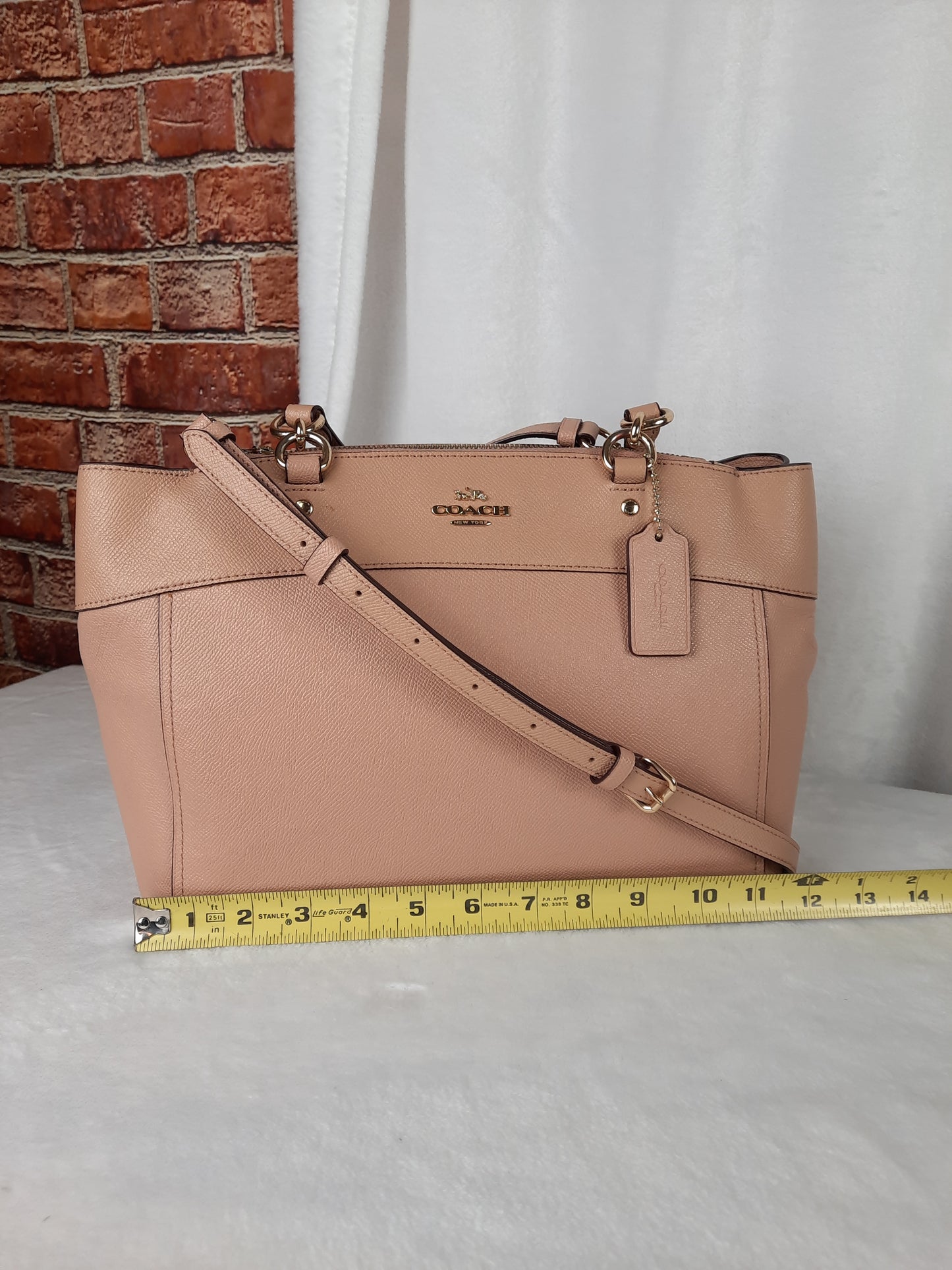 Coach Genuine Leather Brooke Carryall Shoulder Bag