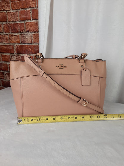 Coach Genuine Leather Brooke Carryall Shoulder Bag