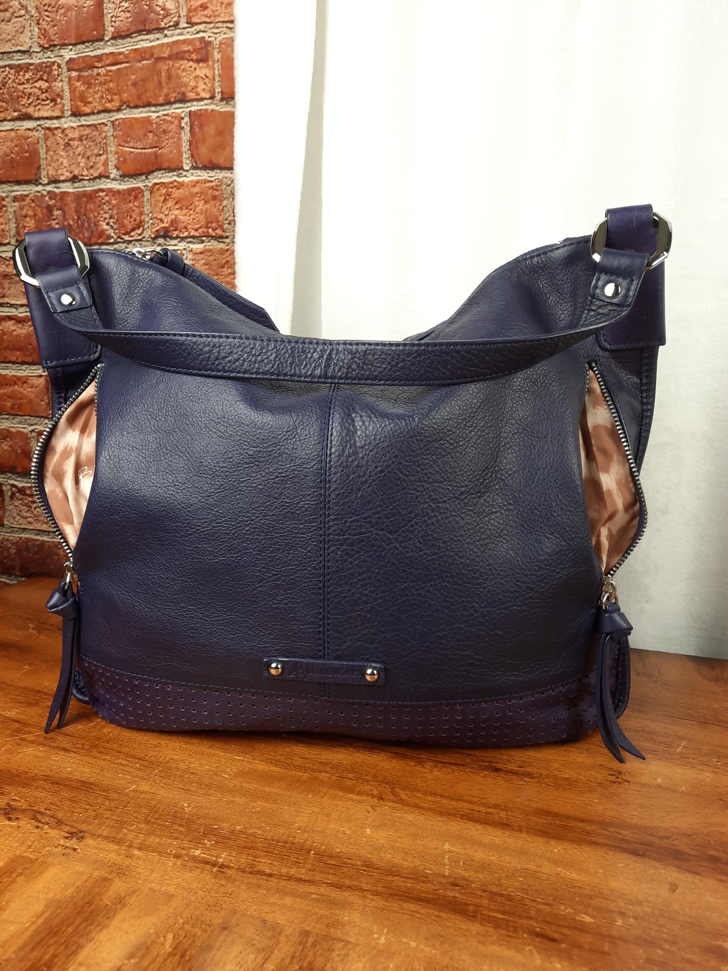 B. Makowsky Genuine Leather Hobo Bag