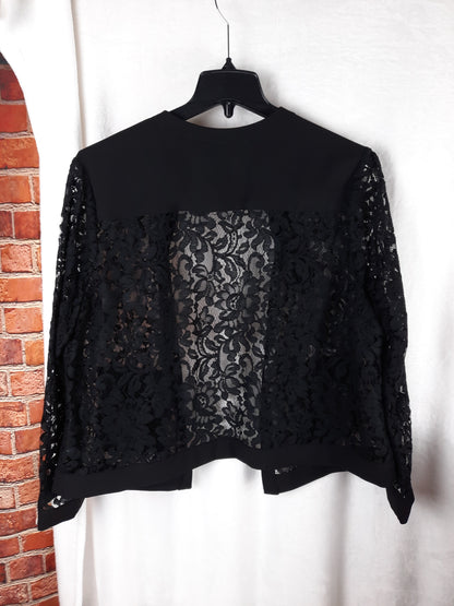 Alfani Allover Lace Shrug Open Front Jacket Size L